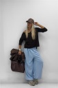 pantalone garzato modello cargo new york